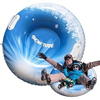 Zwpontia Snow Tubes for Adults | Heavy Duty Inflatable Snow Tube with Handles | Winter Toys for Parks Backyards Beaches Christmas Adventure Sports Rescue Sand Activities