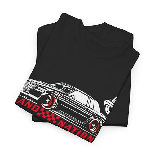 Wicked Metal Grand National Stylized T-Shirt, Black, Classic Car Design, M-5XL3