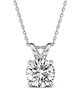 AllenCOCO 925 Sterling Silver Necklace for Women Trendy, AAA+ Cubic Zirconia Pendant Necklace Hyp...