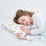 SIKAINI Dziecięca poduszka pod głowę 30 x 50 Oeko-Tex Memory Foam z miękką poszewką bawełnianą od 3 do 8 lat