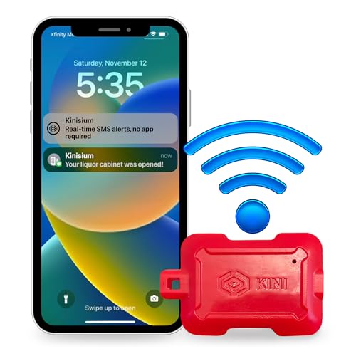 Kinisium Home Security System: Wireless Motion Sensor with Real-Time SMS Alerts, WiFi Enabled for Apartment, Home, and Renter; Smart Motion Detection, Ideal for Gun Safe, and Pistol Storage Vaults