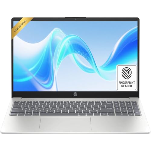 Image of HP Pavilion 15.6 inch FHD Laptop with Fingerprint Reader • Intel Core i3, 8-Core Processor • 8GB RAM • 256GB SSD • Privacy Shutter • 10H Battery Life • Copilot AI • Wi-Fi 6 • Windows 11