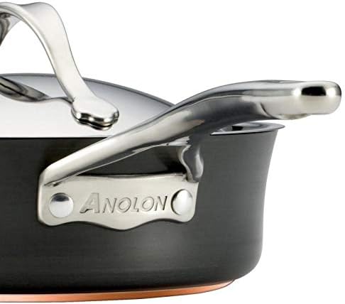 Pemberly Row Copper 11 Piece Nonstick Cookware Set in Dark Gray