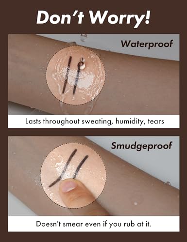 SELFBEAUTY Ultra Slim Waterproof Gel Eyeliner Pencil, Matte Brown, Retractable, Smooth Creamy Textured, Long Lasting, Waterproof, Smudge Proof, Easy Use