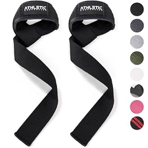 ATHLETIC AESTHETICS Hulpmiddelen voor krachttraining en bodybuilding (gevoerd) – professionele lifting straps 60 cm lengte voor fitness, gewichtlifting, deadlifting – trekhulp in paar voor vrouwen en