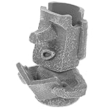 VICASKY Moai Statue Glasses Holder for Nightstand Funny Stone Head Eyeglass Stand for Desk Cute Easter Island Decor Unique Office Desktop Decoration & Eye Glass Display, Grey