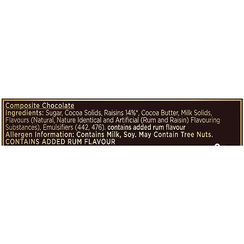 Image of Cadbury Bournville Rum & Raisin Dark Chocolate Bar, 80 G (Pack Of 8) - 320 Gm