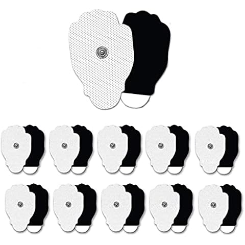 Syrtenty Snap TENS Unit Replacement Pads - Pack of 20 Reusabl Electrodes Patches for Electrotherapy & Therapy Stimulator Pad Set, Reuse Up to 60 uses Cover