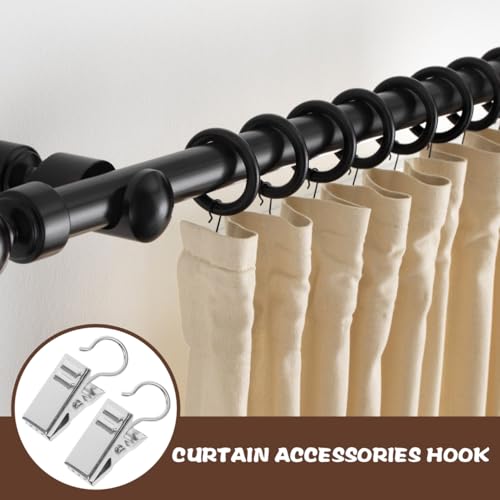 Image of balacoo Curtain Clips with Hooks 100 Pack for Hanging Curtains Drapery Photos Party Lights and Home Decoration Strong Load Bearing and Easy Installation