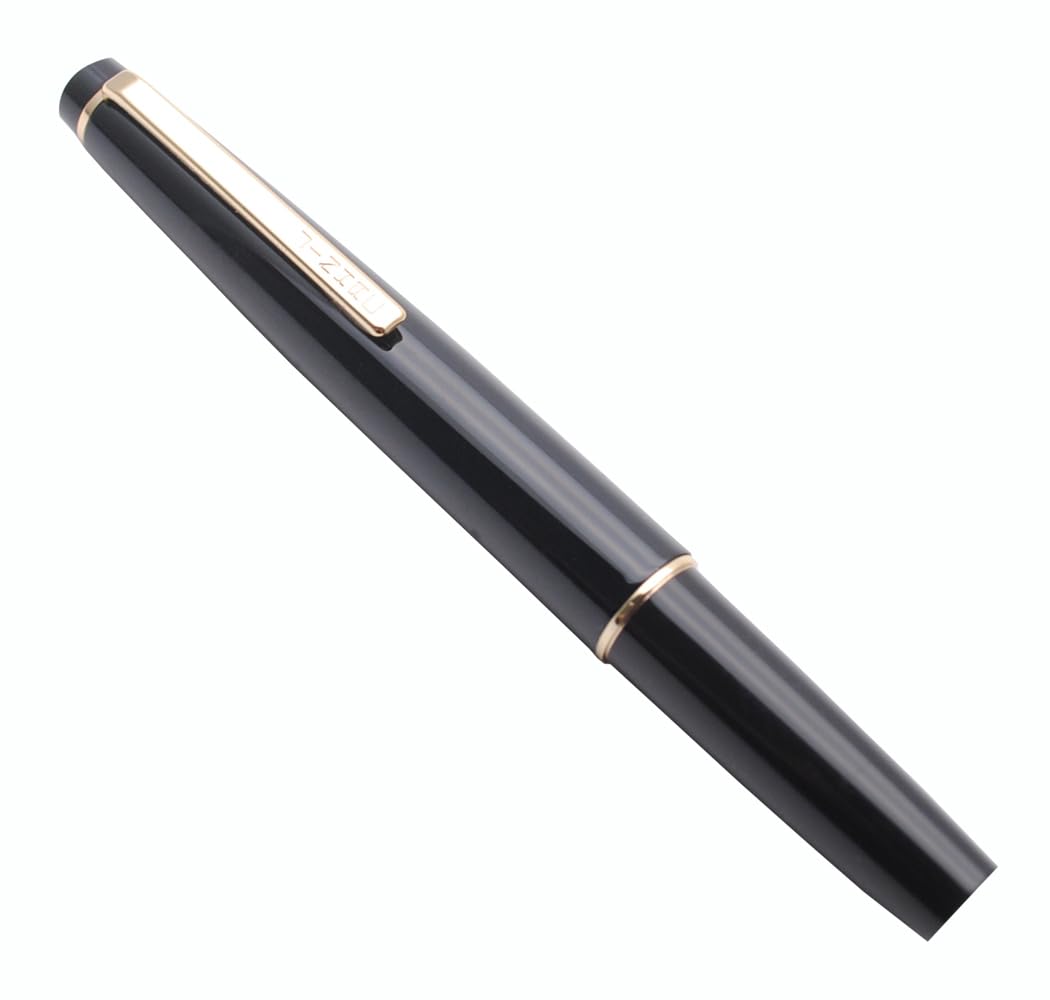 JINHAO 59 Mini Pocket Fountain Pen with Ink Converter (Black, 0.38mm Nib)