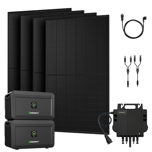 Balkonkraftwerk Mit Speicher 2048Wh – Growatt NOAH 2000 & JaSolar 1000W Module, IP66, Plug & Play