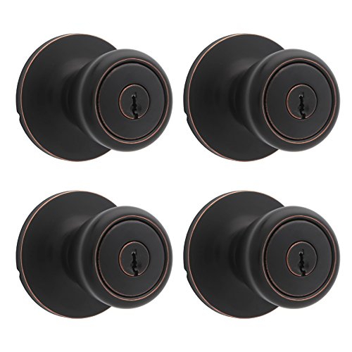 Lewis Hyman 1738218E Atlas Tulip Entry Door Knob Contractor's Pack, Oil Rubbed Bronze, 4 Pack