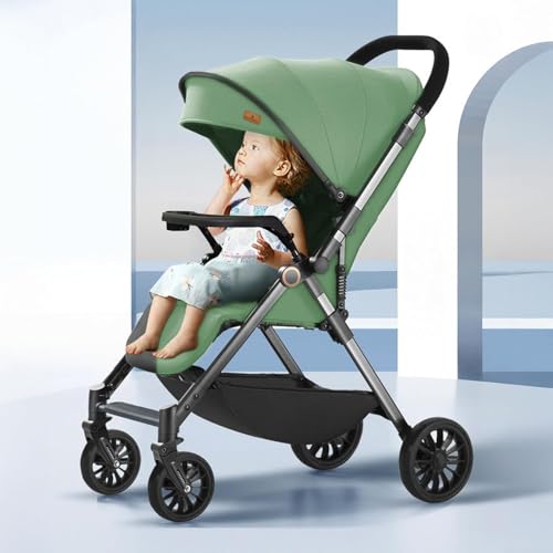 Image of StarAndDaisy Stroller for Baby Boy Girl 0 to 5 Years /Foldable Baby Stroller Light Weight with Multi-Level Seat Recline, 5 Point Safety Belt, & Canopy Pram for Kid (Grey)
