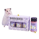 ハムスター 床材,3枚 香り付き ベッドリング | 小動物 用 ゲージ 垫材,巣作り 室内 ケージ ジェルビル チンチラ ウサギ モルモット用