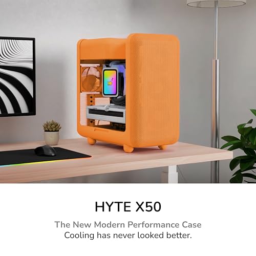 Image of Hyte X50 Modern Performance ATX Mid-Tower PC Gaming Case - Astral Orange