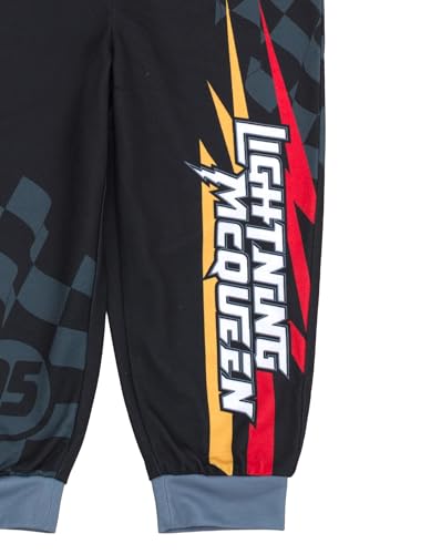 Disney Cars Lightning McQueen Toddler Boys French Terry Racing Zip Up Coverall Black 3T - image 7