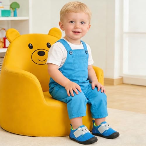 Image of FEETCITY Baby Walking Shoes Wide Baby Shoes Boys Girls Infant Sneakers Crib Shoes Breathable Toddler Barefoot Shoes Slip On Shoes