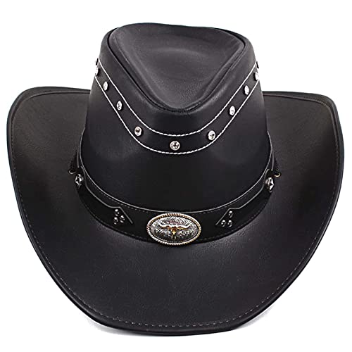 Cowboy Hats For Men And Women,Western Cowboy Sun Hat,Outback Wide Brim Sunscreen Hat For Outdoor Horse Riding,Camping,Hiking (Black) #TOP2