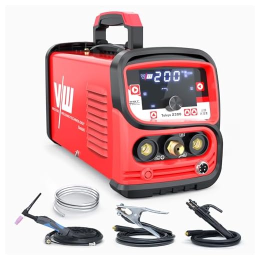 Máquina de soldadura Tig con 200 amp y función de soldadura por electrodo de 170 amp | Función de pulso - preflujo y postflujo de gas - subida y bajada de corriente - Tokyo 2300 de Vector Welding