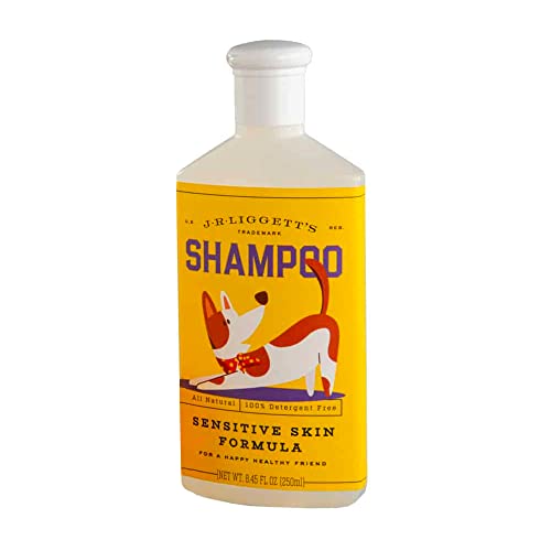 Image of J.R.LIGGETT'S Liquid Dog Shampoo for Sensitive Skin, Natural Canine Cleanser with Aloe Vera and Colloidal Oatmeal, Hypoallergenic Formula, Detergent-Free, 8.45 fl oz