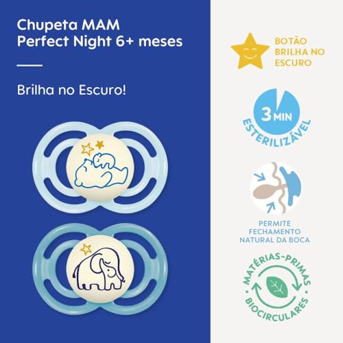 MAM Baby Kit com 2 Chupetas Perfect Night Com... glide