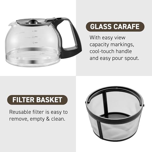 Elite Gourmet EHC-5055 Automatic 5-Cup Brew & Drip Coffee Maker With Pause N Serve Reusable Filter, On/Off Switch, Water Level Indicator thumb #1