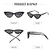 GIFIORE Retro Vintage Cat Eye Sunglasses for Women Trendy Narrow Cateye Frame Sun Glasses (2 Pack Black & White)