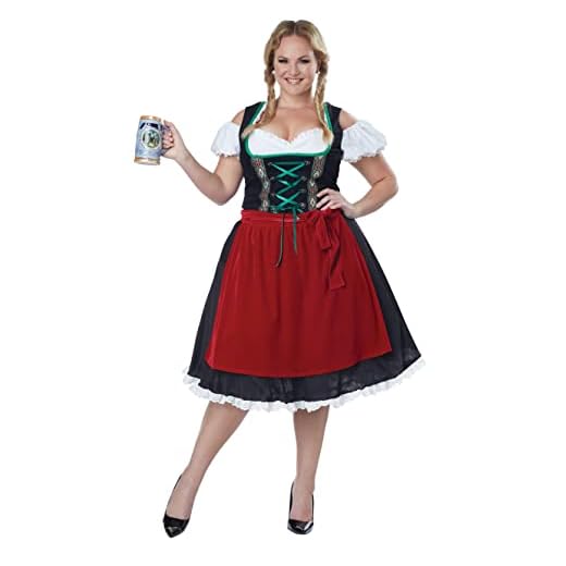 California Costumes Women's Oktoberfest Fraulein Plus Size Costume, Red, 2X
