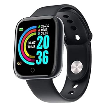Smartwatch Y68/D20 Relógio Inteligente Android/iOs Preto