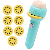 Facile à utiliser : projecteur torche pour enfants, projecteur de diapositives pour enfants composé de plusieurs modes, facile à utiliser..Il vous suffit de tirer le couvercle en plastique pour changer de diapositive, puis d'insérer le disque sélectionné et de faire pivoter ou ajuster le disque pour observer l'image projetée..Recommandé pour les pièces sombres avec une distance de projection de 50 à 150 cm pour créer une image claire et précise, adaptée aux enfants, facile à transporter et leur