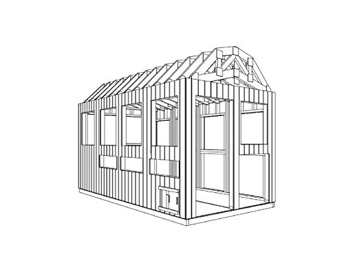 Poultry Chicken Coop Plans DIY Backyard Barn Hen House Gaiola com corrida 2,5 x 40,6 m