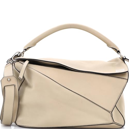 Loewe, Pre-Loved Puzzle Bag Leather Large, Neutral