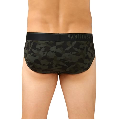 Image of Van Heusen Men Regular Fit 4 Way Stretch Body Defining Fit Allover Print Briefs - Available in Pack of 1 & 2