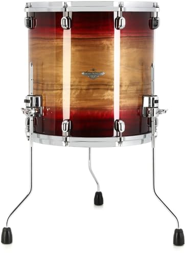 Tama Starclassic Maple Floor Tom - 16 x 16 inch - Ruby Pacific Walnut Burst with Chrome Hardware