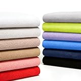 Knitted Polar Fleece Solid Fabric Anti-Pill Plush Polyester for DIY Sewing Crafts Toys (12colors, 20 * 40inch)