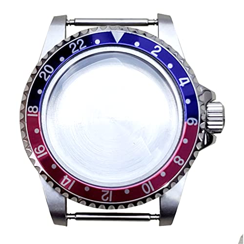 Watch Case for NH35 NH36 Replacement 39.5MM Stainless Steel Watch Movement Repair Part (Sliver)