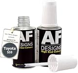 Alex Flittner Designs Pennarello a vernice per Toyota S33, grigio titanio metallizzato, ad asciugatura rapida, 2 x 20 ml