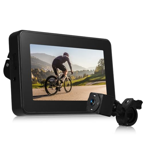 Caméra de recul pour vélo HUIOP 1080p avec écran 4.3 pouces et vision nocturne