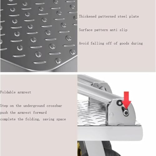 Carretilla plegable resistente para mover carga pesada sin esfuerzo 5