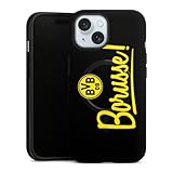 Magnetische Hülle kompatibel mit Apple iPhone 15 Handyhülle für MagSafe Outdoor Case in matt Borussia Dortmund Borusse BVB