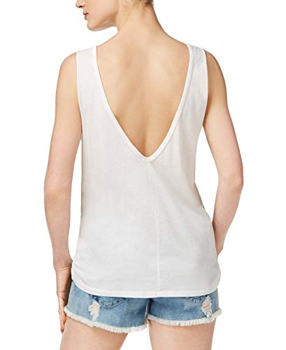 Junk Food Womens Graphic V-Back Tank Top White M