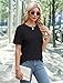 XIEERDUO Summer Tops for Women 2025 Vacation Plus Size Shirts Comfy Black T Shirts L