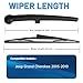 YOKKIP Back Windshield Wiper, Replacement for 2005-2010 Jeep Grand Cherokee - Rear Wiper Arm Blade Cover Assembly, All Season - Factory OE 05139836AB