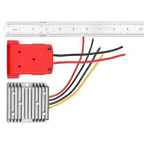 WANGCL Przetwornica napięcia DC Step Down do akumulatora Milwaukee 18 V do 12 V, złącze dokujące 180 W, adapter DIY, automatyczny regulator przetwornicy Buck Boost