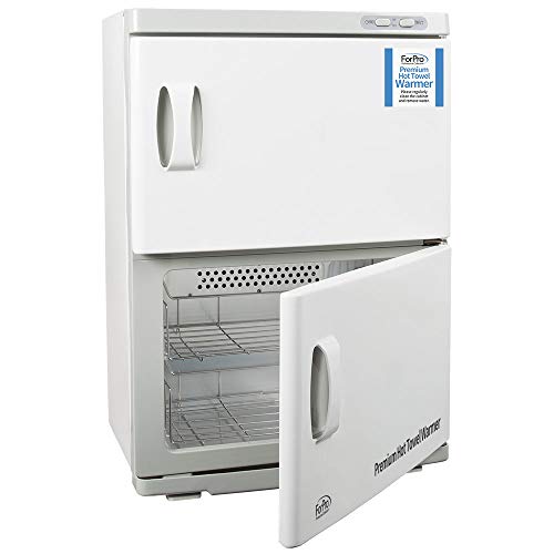 ForPro Premium Double Hot Towel Warmer, UV Sterilization, 48 Towel Capacity, Rust Resistant