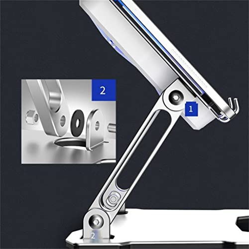 Soporte ajustable de aluminio para laptop con 4 ventiladores miniatura 4