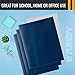 Better Office Products 2 Pocket Glossy Laminated Navy Blue Paper Folders, Box of 25, Letter Size, Dark Blue Paper Portfolios 25 Pack