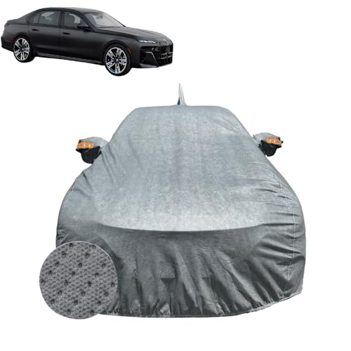 Image of Car Cover for BMW 7 Series (2023-2026) | 100% Waterproof Cover with Reflective Mirror Pockets | Dustproof, Scratchproof, Heatproof BMW 7 Series Car Cover |Soft Cotton Lining| Grey