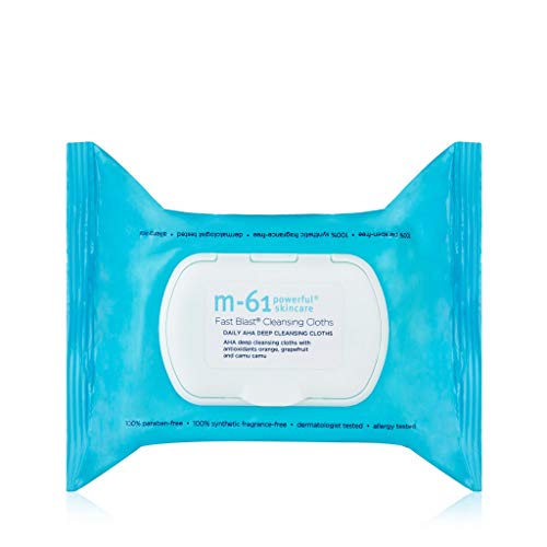 M-61 Fast Blast® Cleansing Cloths- 30 Treatments- Daily Aha Deep Cleansing Cloths With Antioxidants Orange & Camu Camu #TOP1