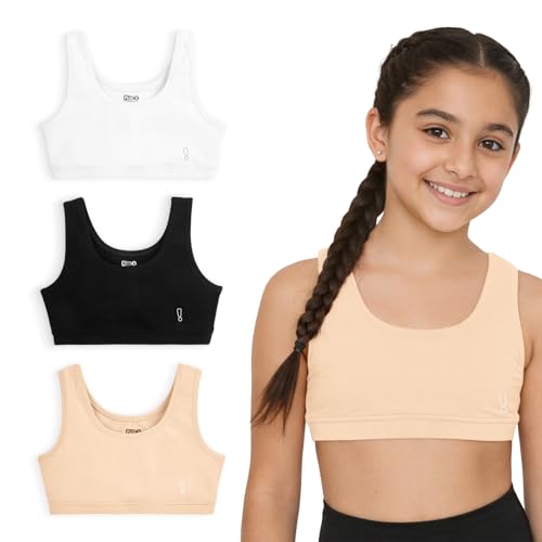 Image of YouGotPlanB Cotton Sports Bra | Ages 8-16 Years | U-Shaped Style | Non-Padded, Double-Layered for Coverage